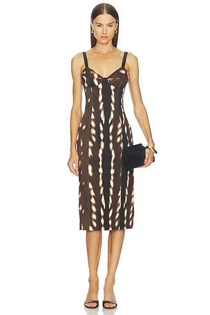 Drill Bustier Midi Dress Vaillant