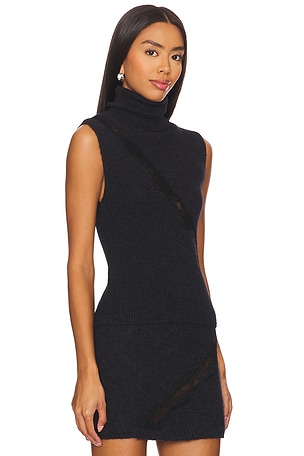 Vaillant Turtleneck Vest in Black