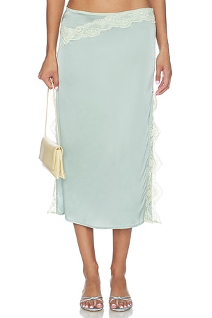 Vaillant Attitude Midi Skirt in Baby Blue