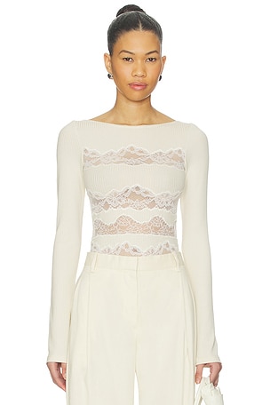 Lace Cut Out Bodysuit Vaillant