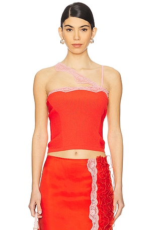 Knit Cami With Asymmetrical Strap Vaillant