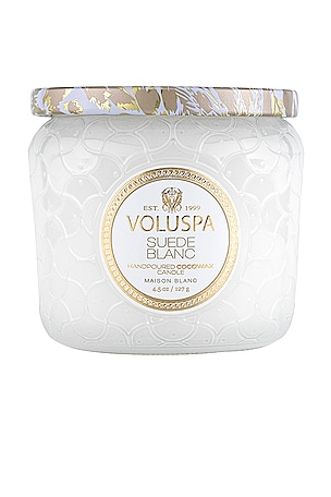 Suede Blanc Petite Jar Candle Voluspa