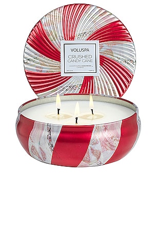 Crushed Candy Cane 3 Wick Tin Candle Voluspa