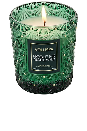 Voluspa Noble Fir Garland Candle in Green