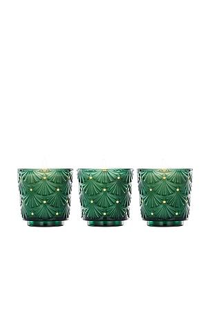 Voluspa Noble Fir Garland 3 Pedestal Set in Beauty: NA