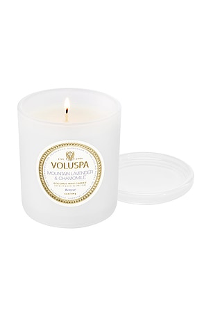 Voluspa Mountain Lavender & Chamomile Classic Candle.