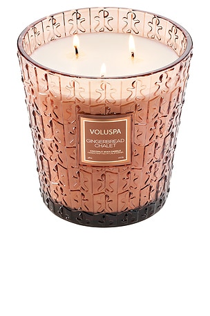Voluspa Gingerbread Chalet 3 Wick Hearth Candle in Beauty: NA