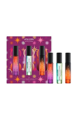 Holiday Warm & Spiced Eau De Parfum Travel Trio Voluspa