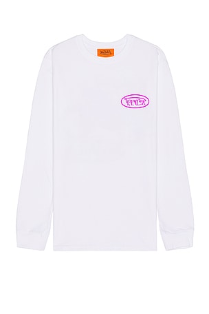 Von Dutch Biker Shop Graphic Long Sleeve Tee in White