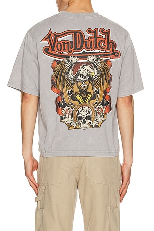 Eagle Skull Boxy Crop Tee Von Dutch