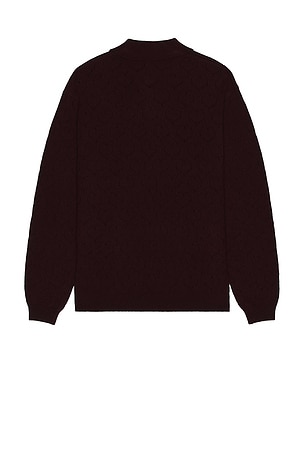 vowels Eyelet Polo in Brown