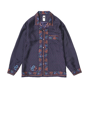 Long Sleeve Silk Scarf Shirt vowels