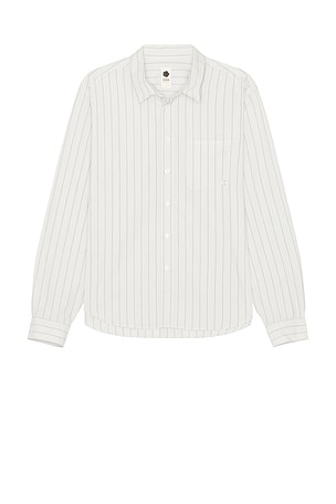 Long Sleeve Striped Button Down Shirt vowels