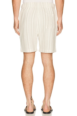 Vintage Summer Basket Weave Shorts in Tan