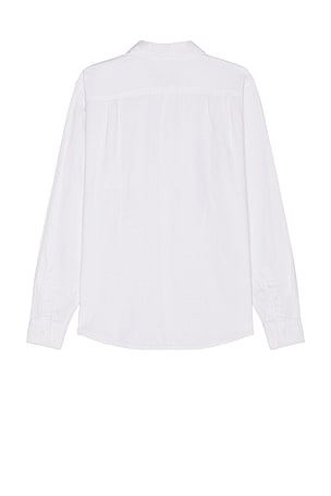 Vintage Summer Linen Long Sleeve Shirt in White