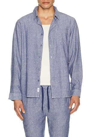 Long Sleeve Linen Button Down Shirt Vintage Summer