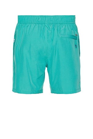 Vintage Summer Performance Stretch Lined Volley Swim Short in Teal. Size XXL/2X. Also