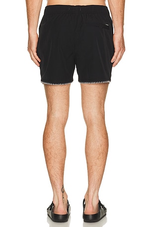 Vintage Summer Embroidered Shortie Volley in Black