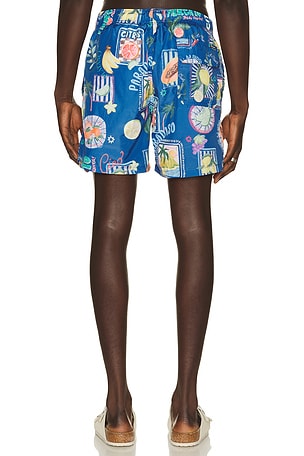 Vintage Summer Ponji Swim Volleys in Blue