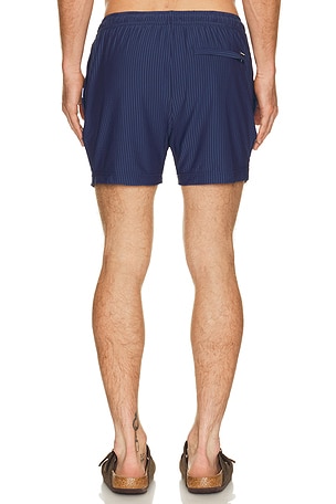 Vintage Summer Stripe Knit Shortie Volley in Blue