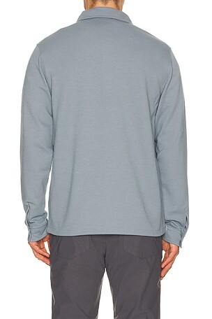 Vuori Waffle Shirt Jacket in Blue