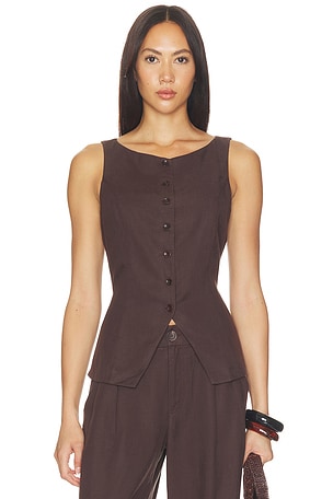 Trestles Twill Button Down Tank Top Vuori