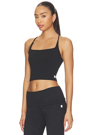 Vuori All The Feels Strappy Back Tank in Black