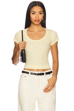 Scoop Pointelle Tee VIR VITA