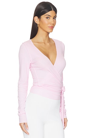 VIR VITA Margot Wrap Top in Pink