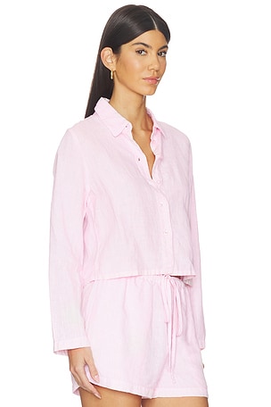 VIR VITA Paloma Linen Shirt in Pink