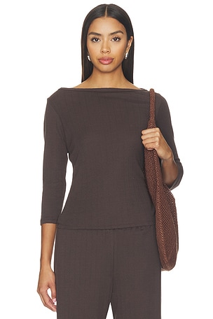 Florence Boatneck Pointelle Top VIR VITA