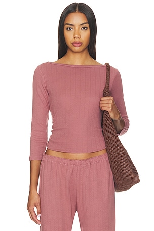 BLUSA COM DECOTE CANOA E DETALHES EM PONTO AJOUR FLORENCE  VIR VITA