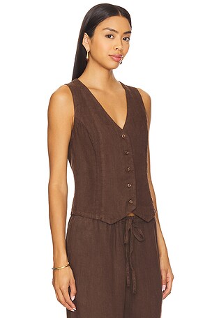 VIR VITA Violette Vest in Chocolate