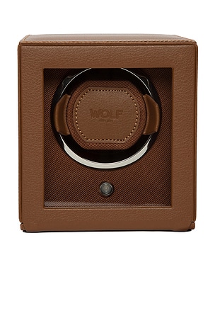Cub Single Watch Winder with Cover Wolf 1834