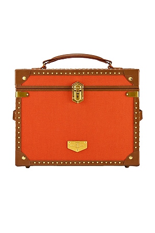 WOLF Ida Trunk Jewelry Box in Orange