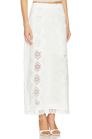 Waimari Lirio Maxi Skirt in White