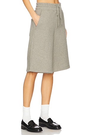 WAO Wide Leg Fleece Short in Grey