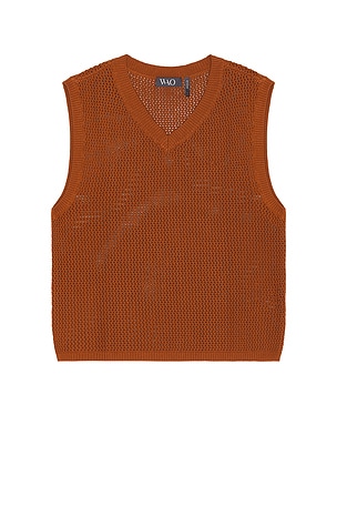 Open Knit V Neck Vest WAO