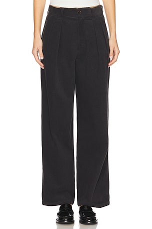 Wide Leg Pleated Corduroy Pant WAO