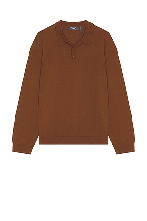 Long Sleeve Knit Polo WAO