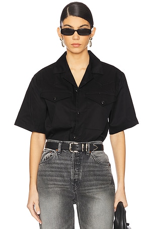 Satin Western Short Sleeve Shirt WAO