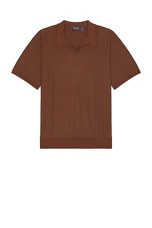 Short Sleeve Pattern Knit Polo WAO