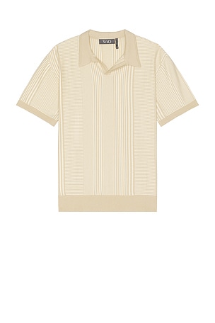 Short Sleeve Pattern Knit Polo WAO