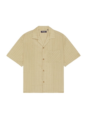 Vertical Stripe Short Sleeve Shirt WAO
