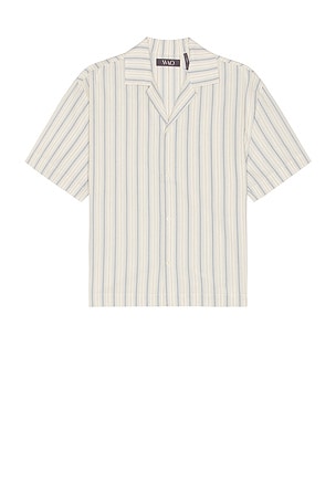 Textured Stripe Camp Shirt WAO