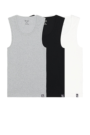 LOT DE 3 THE FITTED TANK: WAO