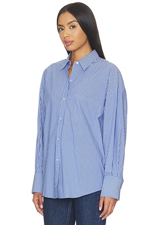 WAO Poplin Button Up in Blue