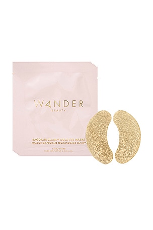 MASQUE POUR LES YEUX BAGGAGE CLAIM GOLD EYE MASK 6 PACK Wander Beauty
