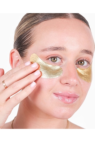 Wander Beauty Baggage Claim Gold Eye Mask 6 Pack in Metallic Gold