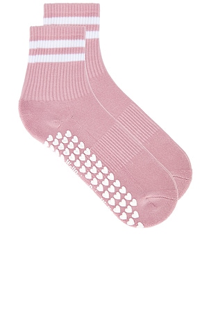 CALCETIN STRIPED HALF CREW GRIP SOCK WellBeing + BeingWell